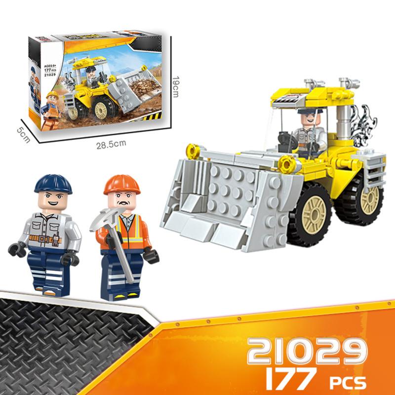 Construction Engineering Vehicle Building Blocks Toys Plastic Small Particles Diy Assembled Toys For