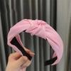Повязка на голову из лицевой ткани, макияжная атласная повязка, повязка для волос с перекрещенным узлом, обруч для волос, аксессуары для волос, резинки для волос
