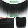 Kinky Straight Bundles 14/16/18 Inch Yaki Straight Bundles Kinkystraight  BundlesVirgin For Black Women Black Synthetic
