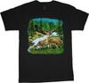 Deer Forest River Nature Graphic T-shirt
