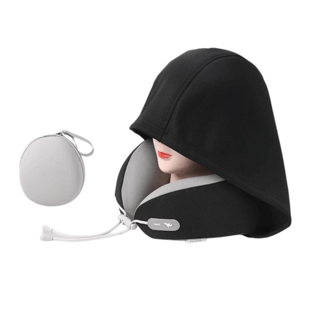 Ice Silk Ergonomic Neck Pillow Soft Travel Pillow Nap Hooded Neck Pillow Airplane