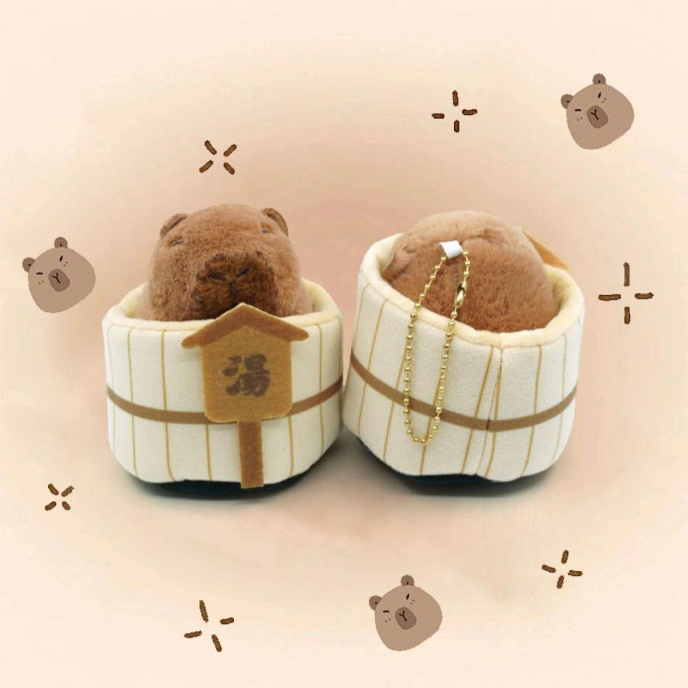 Японский стиль Капибара плюшевые куклы ванна мультяшная кукла подвеска смешной автомобиль брелок сумка/ключ декор