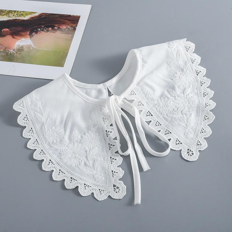 Мода 2023 года, женская, для девочек, кукла Лолита, шаль, поддельный воротник, вышитое ожерелье, лацкан, блузка, накидка на плечо, короткая накидка, поддельный воротник