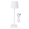 Cordless LED Table Lamp Metal Touch Table Lamp Portable Rechargeable 3 Color Temperatures White