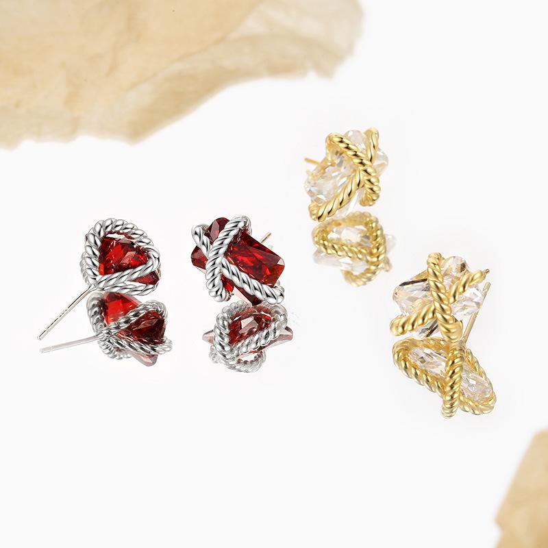 Серьги-гвоздики с особым интересным дизайном в виде кубического сахара, из нейтрального серебра S925 пробы, легкие, роскошные, холодного стиля, высокого чувства