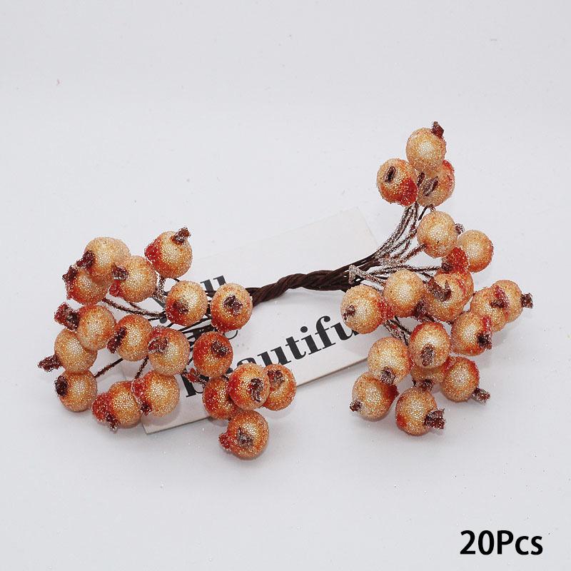 20 шт. Рождественский декоративный венок для скрапбукинга, искусственные ягоды, искусственные ягоды, яркий подарок для творчества