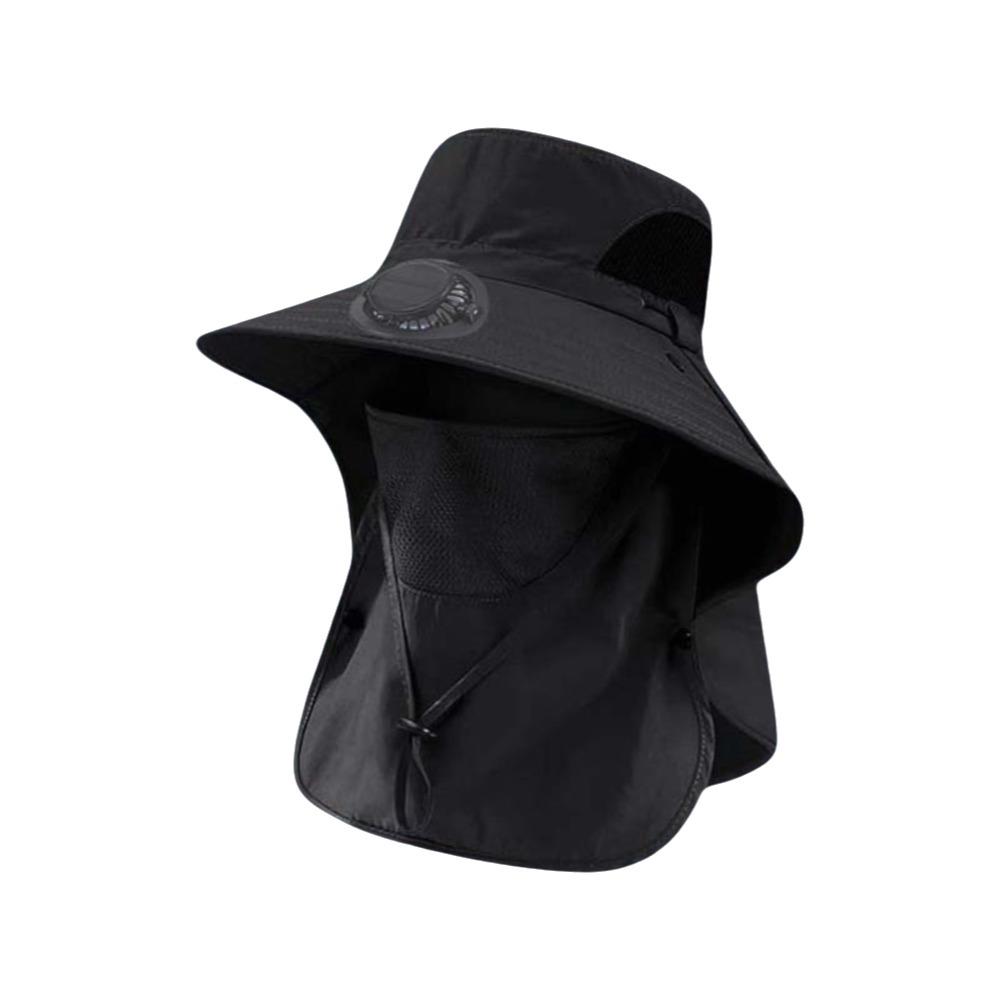 Long-lasting Fishing Sun Shading Cap Portable Wide Brim Fan Hat for 3.7V/300mAh Gardening