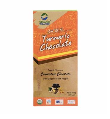 Шоколад с Куркумой (42.5 г), Turmeric Chocolate,  Organic Wellness