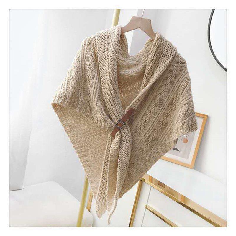 Scarf Women Scarves Poncho Pashmina Scarf Cashmere Knitting Bandana Winter Shawl Thickened Warm Foulard Hijab