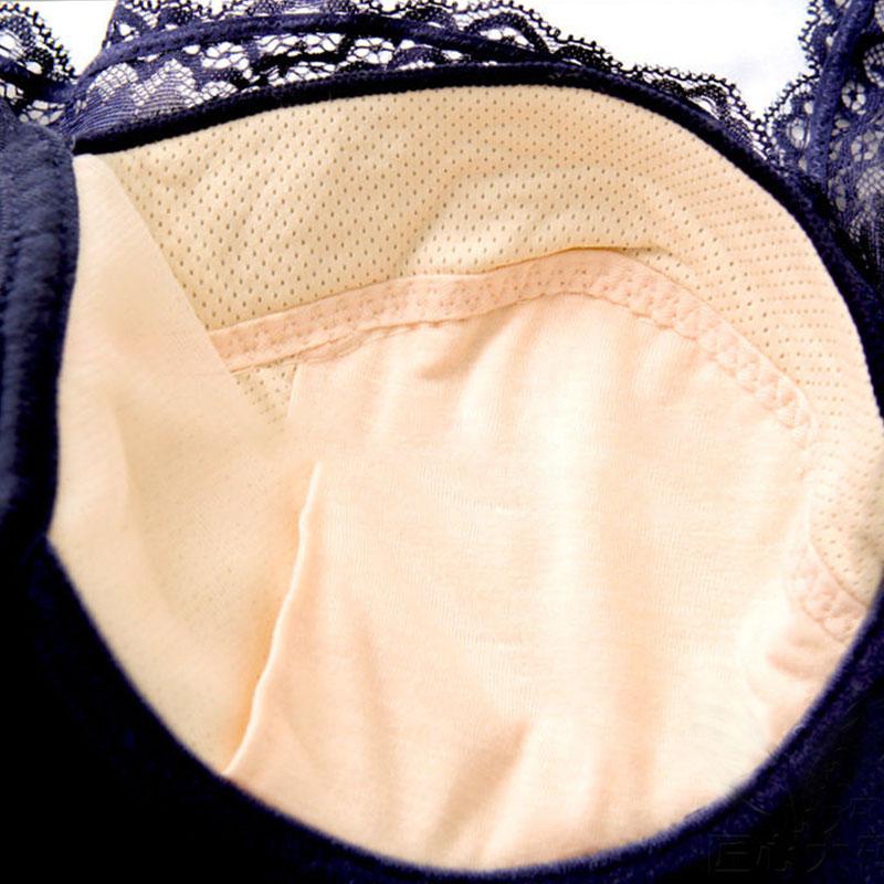 Большой размер Push Up Bra Нижнее белье Большая грудь Показать Маленький Тип регулировки Стальное кольцо Бюстгальтер кружева Украшения Сексуальные бюстгальтеры Мама Большая грудь Нижнее белье