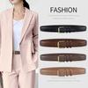 Women'S Belt Women'S Fine Needle Buckle Belt Women'S Pure Cowhide Simple With Denim Suit Skirt Belt