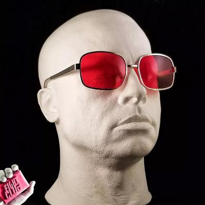 Солнцезащитные очки Project Mayhem Fight Club Tyler Durden Oliver Peoples 523 Brad Pitt Men Red Lens Sunglasses:С коробкой