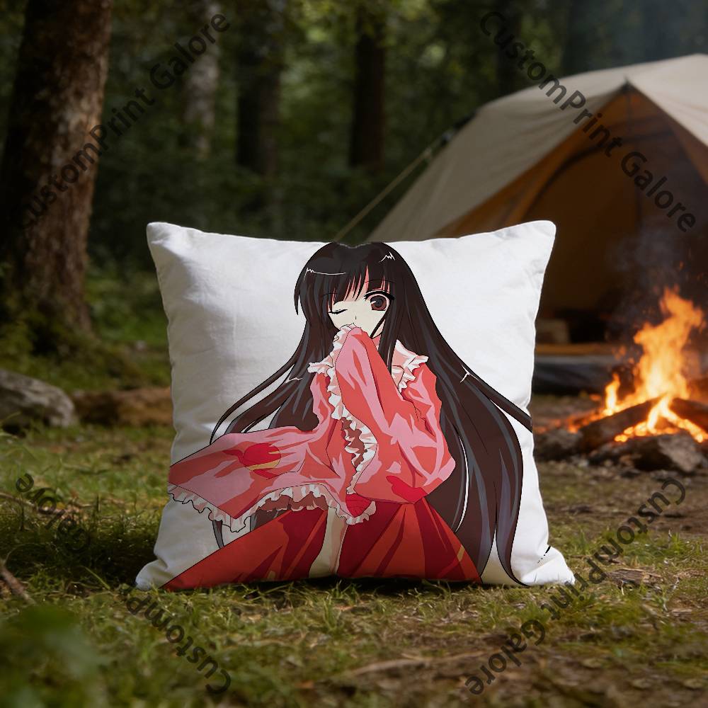 Kaguya Houraisan Polyester Printed Pillow Cover Square cm Soft for Sofa Bed Car Home Decor