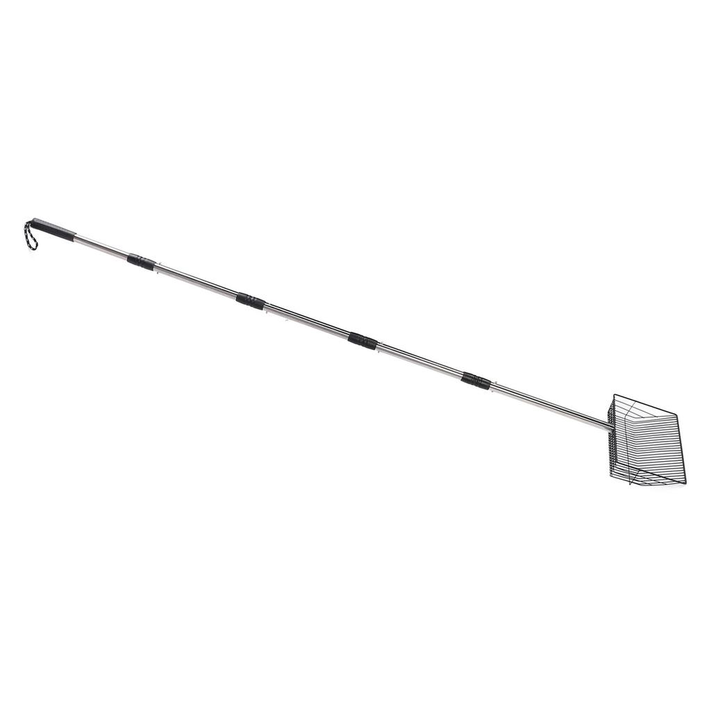 Chicken Poop Scooper 201 Stainless Steel Chicken Coop Litter Scoop Cat Litter Scooper with 5 Extendable Handles