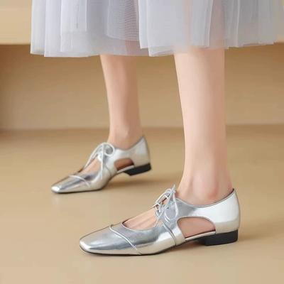 Модные женские туфли на плоской подошве с неглубоким носком 2024 года, новые модные туфли на мягкой подошве для отдыха на открытом воздухе, элегантные и универсальные, распродаются как горячие пирожки, женская обувь