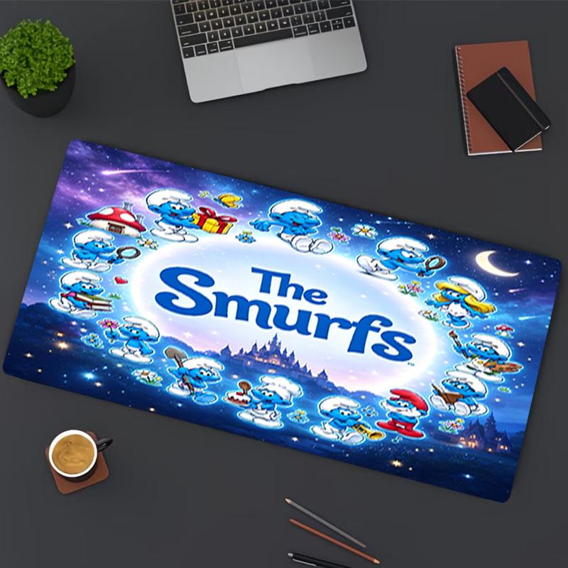 Blue Smurfs Print Mouse Pad, for Keyboard Pad Laptop PC Mat for Office Home Use, Desk Decor, Perfect Birthday Gift for Gamers