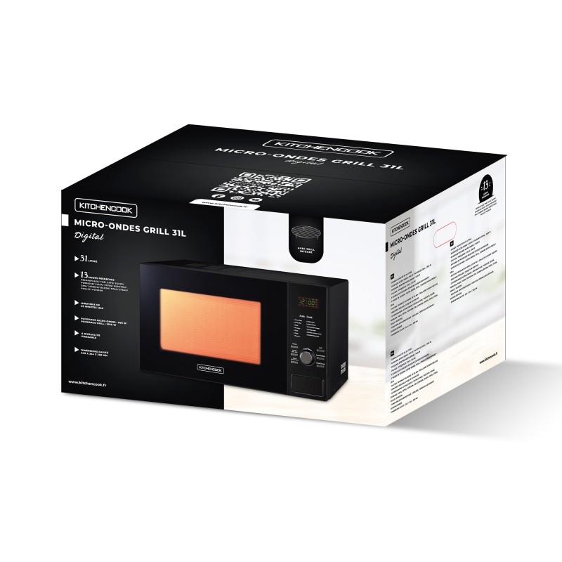 Kitchencook - Kmo30 - Micro-ondes Combiné Digital 30l - Grill 1050w - 13 Programmes