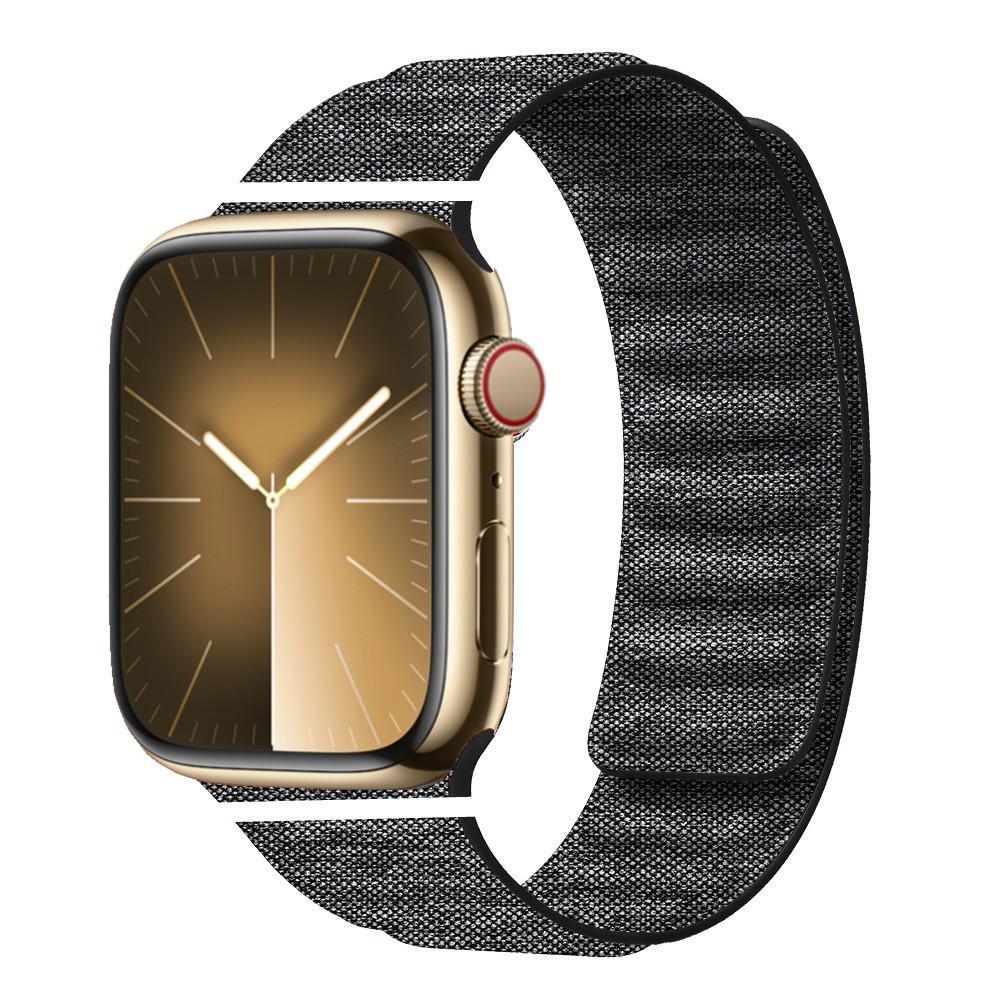 Apple Watch Fine Woven Twill Leather Magnetic Band for Series 5-9 & SE