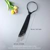 Korean Style Lazy Person Neck Tie Adjustable Casual Pre Tied Neck Tie Temperament Easy To Wear Hand-beaded Long Necktie Parties