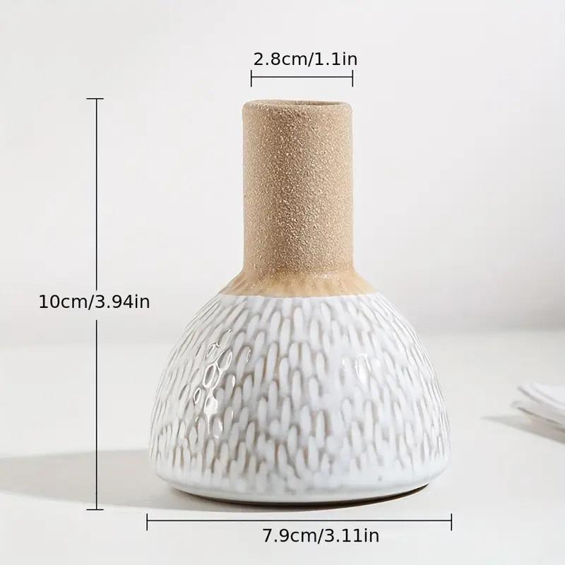 1PC Minimalist Flower Arrangement Ware Aromatherapy Bottle Home Decor Flower Vase Ceramic Small Vase