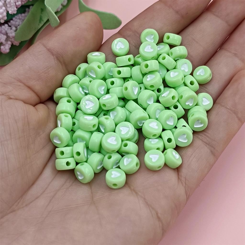 300 шт. в форме сердца ярких цветов, фурнитура для изготовления ювелирных изделий, 7 мм, модные свободные акриловые бусины «сделай сам», 300 шт.