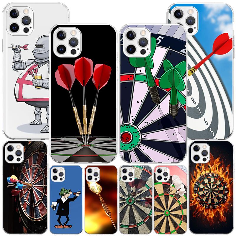 Darts Aesthetics Wire Target Phone Case For iPhone 13 12 Mini 11 Pro Max XS XR X SE 7 8 Plus 5S 5 6S 6 Gift Print Cover Fundas