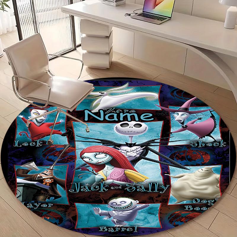 Personalized J-Jack Round Chair Office Rug - Perfect for Mat, Office Chair & More - Ideal Gift for Birthdays and Holidays