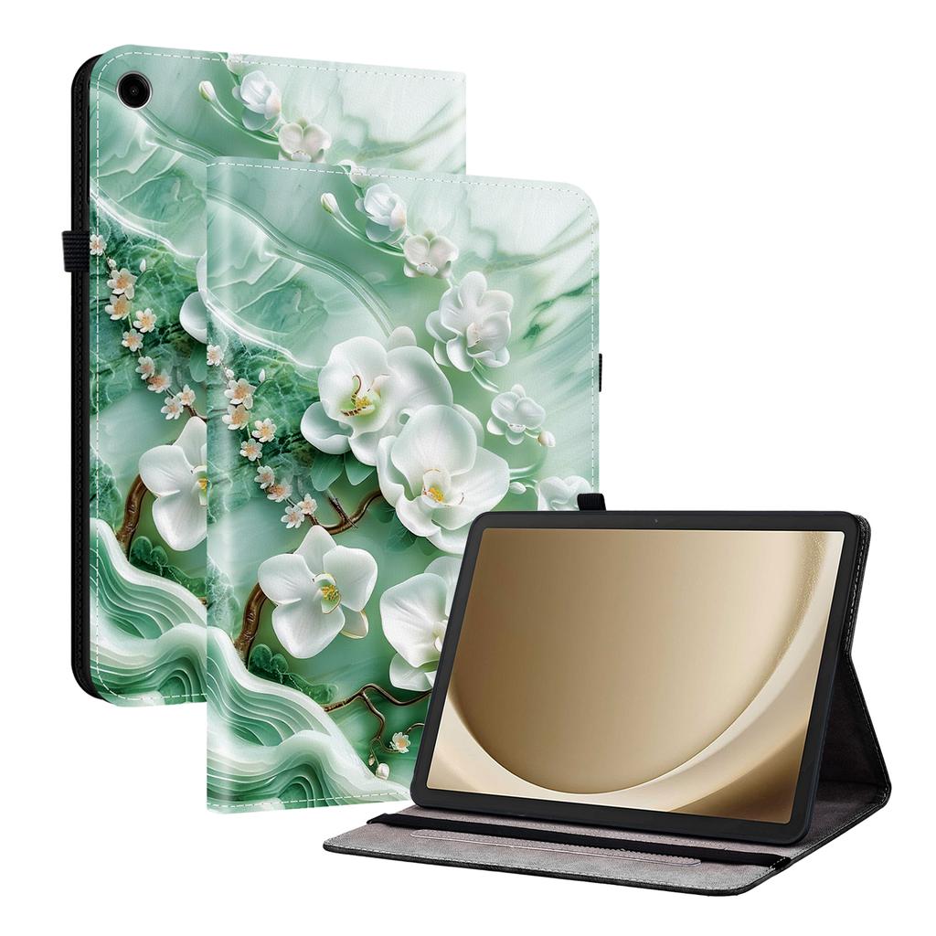 Кожаный чехол для Samsung Galaxy Tab A11+ с принтом, подставка, чехол для планшета с отделениями для карт