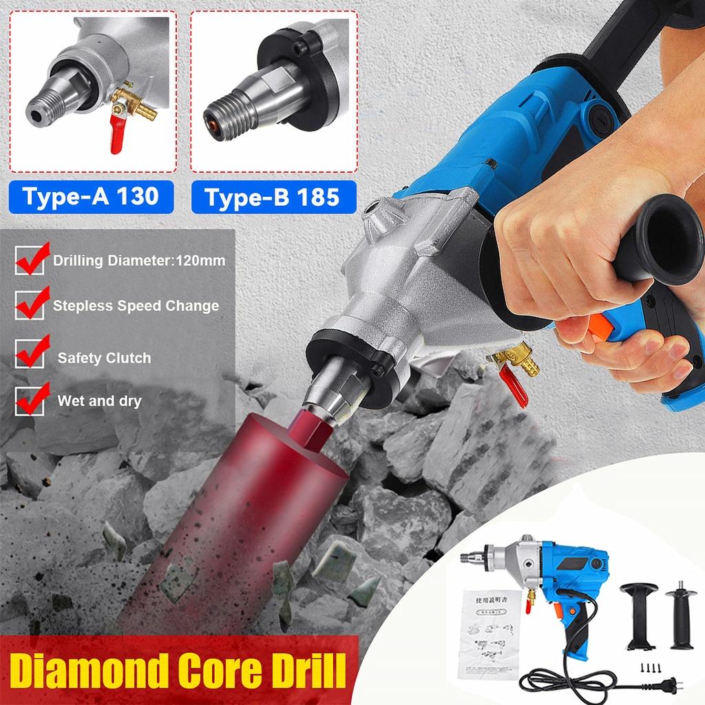 220V 4300W 120mm Electric Diamond Core Drill Dry Wet Water Drill with Handle Handheld Concrete Core Drilling Machine
