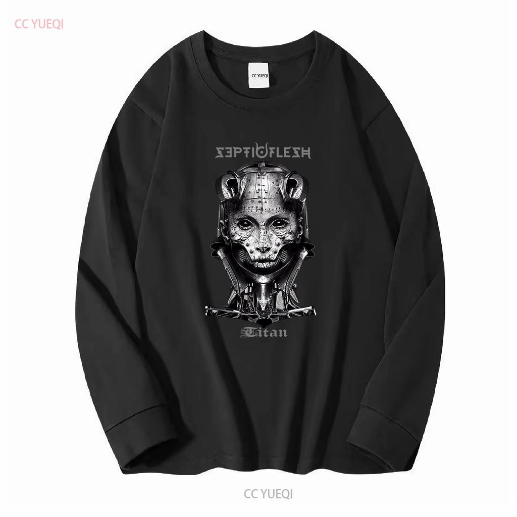 Septic Flesh Mens Titan Head T shirt Small Black vintage Washed Top For Everyday Wear Breathable Comfortable Versatile Soft
