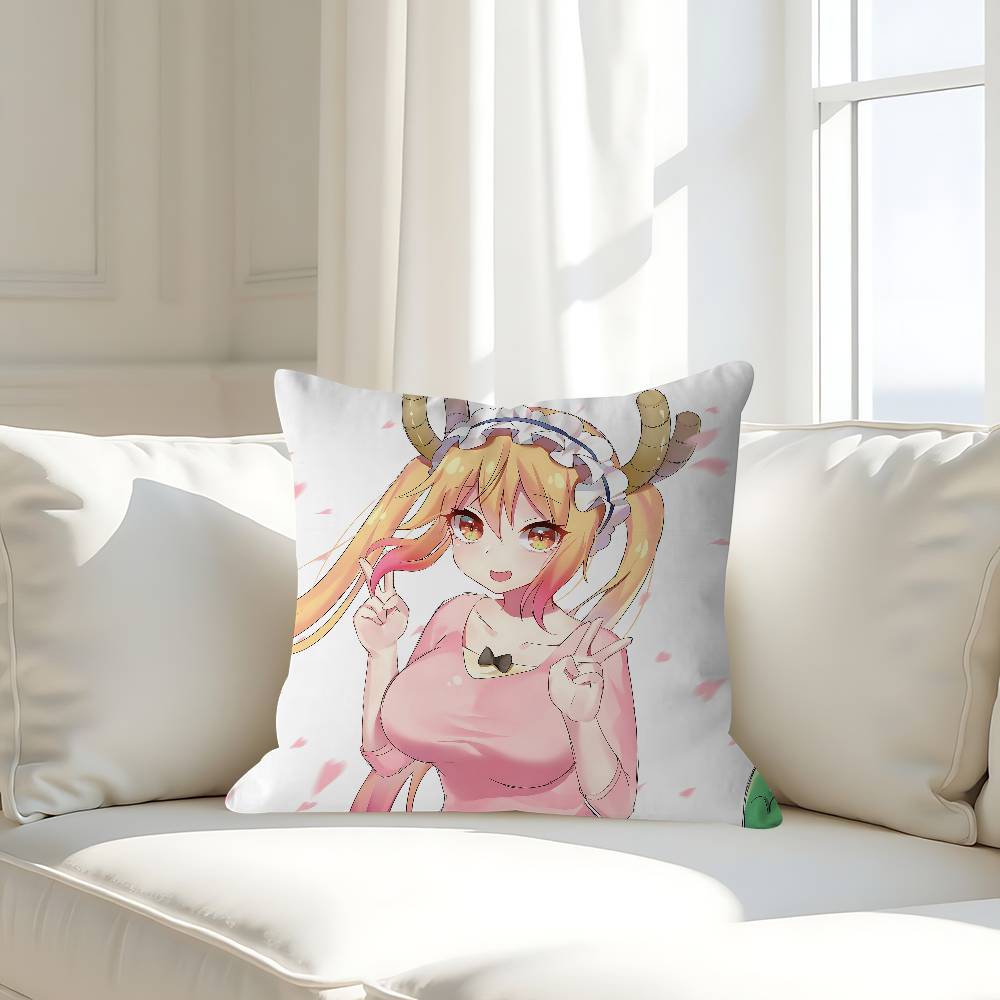 Anime D-Dragon-Maid Pillow Case Removable Washable Cushion Cover – All-Season Soft Linen