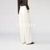 Woolen Mulberry Silk Wide Leg Floor Pants for Women