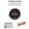 KUS 52mm Digital Oil Pressure Gauges 10-184ohm Input Signal 0-10Bar Display Oil Pressure Meters with Yellow or Red Backlight