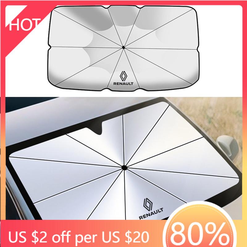 For Renault 2026 New Hub Caps Car Windshield Sunshade Car Interior Sun Shade for Renault Clio Megane Trafic Captur Master Logan 