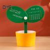 Настольный календарь-держатель для ручек на 2025 год, календарь с горшечными растениями, с основанием-держателем для ручек, настольное украшение для домашнего офиса