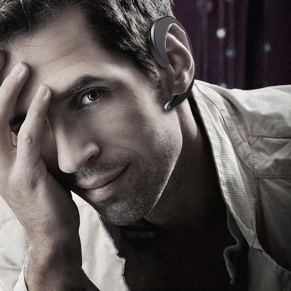 Real Bone Conduction Earphone BLE5.0 Wireless Bluetooth-compatible Headset Ear Hooked Sports Headphone for Cycling