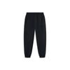 Li Ning Sports Lifestyle Series Solid Color Elastic Waistband Knit Joggers Men Joggers Black AKYT623-2