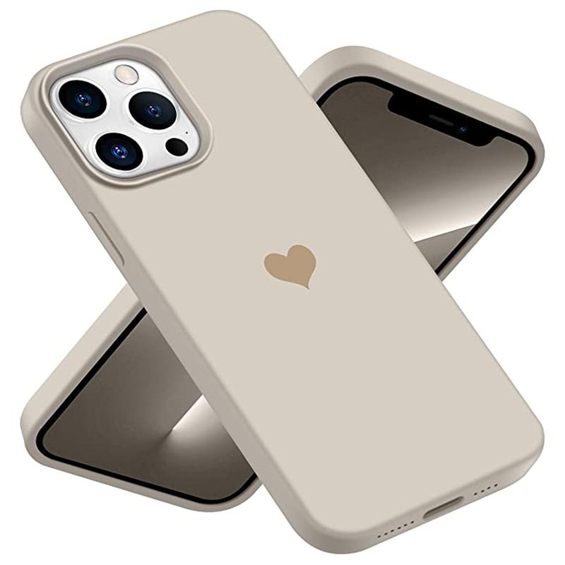 Lovely Love Candy Color Soft Case For iPhone 15 14 13 12 11 Pro XS Max X XR SE 2022 2020 7 8 Plus 6S Liquid Silicone Matte Cover