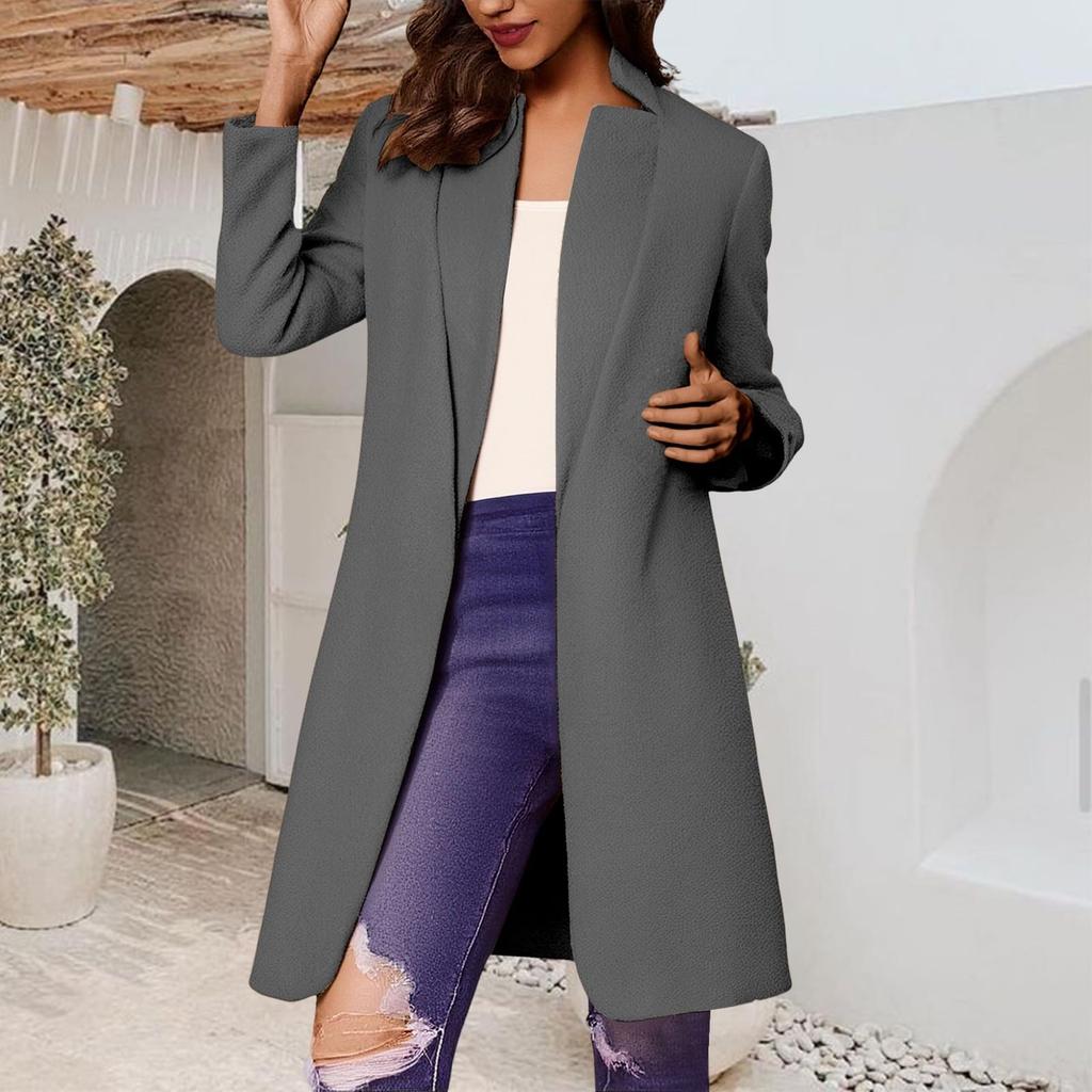 Модное женское пальто тренд больших размеров твидовый длинный пиджак костюм стильное и элегантное однотонное пальто