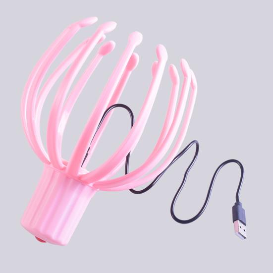 Электрический массажер для головы Octopus, массаж головы, 3 режима вибрации, портативный перезаряжаемый дизайн, массажер для кожи головы, инструмент для массажа