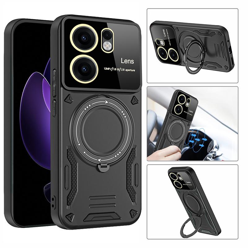 Роскошный противоударный чехол-броня для Realme C53 C55 C75 Narzo N53 N55 с подставкой-кольцом на магните, крышка capa для Realme C75 4G