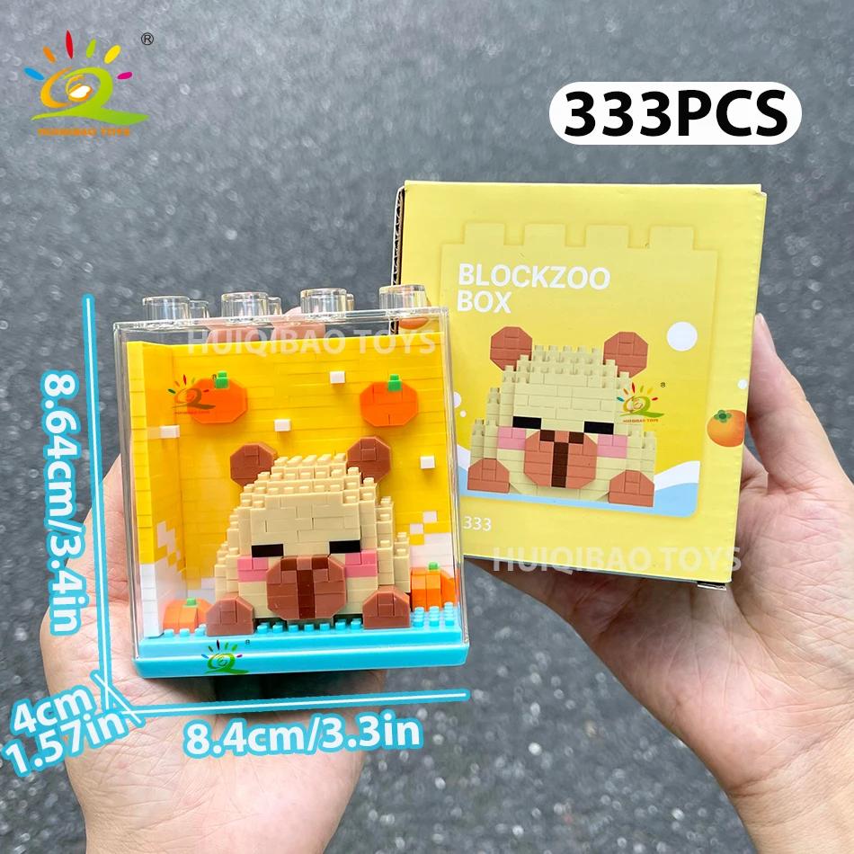 HUIQIBAO Детская мини-елка Санта-Клаус Модель Микро-кирпичики Конструктор Город DIY ZOO Животные Витрины Игрушки Подарок