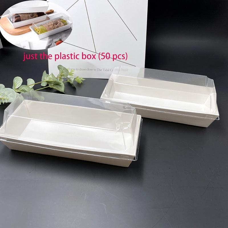 Высококачественная белая картонная коробка для длинной квадратной трехминутной бумажной коробки с мясной нитью, маленьким пирогом с яичным желтком в форме ракушки, слоеным пирогом, коробка для рулона полотенца