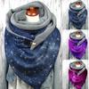 Fashion Winter Women Print Button Soft Wrap Casual Warm Scarves Shawls