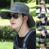 Foldable Wide Brim Breathable Sun Cap Bucket Hat Panama Hat Fishing Cap