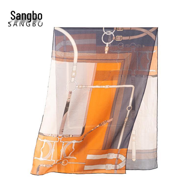 SANGBO Silk Herringbone Scarf Gift Box