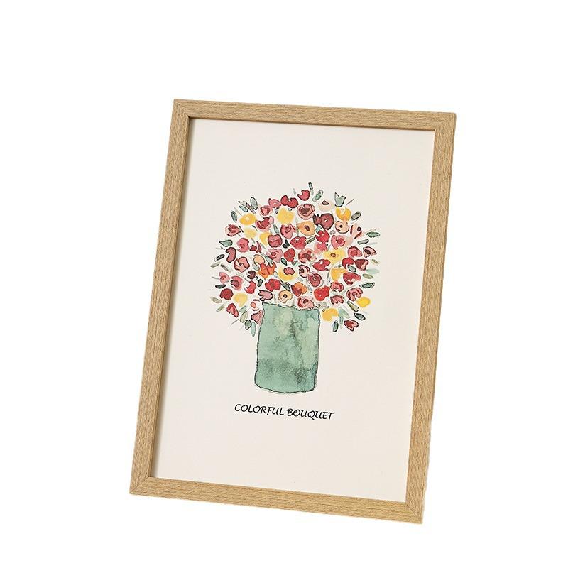 Простая деревянная подставка для фоторамки для отпечатков размером 5-10 дюймов, формата А4, настенное креативное украшение для фотографий