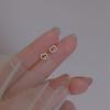 925 Silver Needles Gold Color Simple Small Butterfly Stud Earrings for Women Hypoallergenic Daily Wear Ear Girls Pierc Gifts
