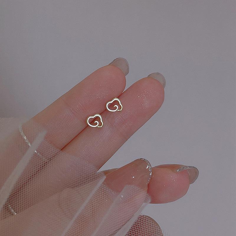 925 Silver Needles Gold Color Simple Small Butterfly Stud Earrings for Women Hypoallergenic Daily Wear Ear Girls Pierc Gifts