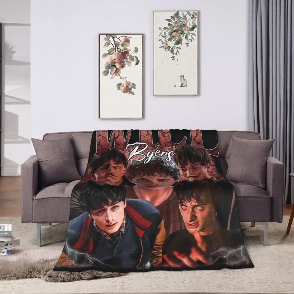 Will Byers Flannel Blanket Adults TV Show Comfortable Throw Blanket Winter Couch Chair Bedspread Sofa Bed Cover